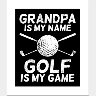 Golfing Grandpa Golf Grandfather Golfer Gift Posters and Art